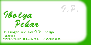 ibolya pekar business card